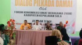 Dialog Pilkada damai di Ruang Aula Madrasah Aliyah Negeri 1 Kepulauan Sula. (Rakyatmu)