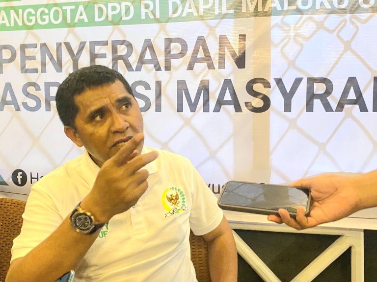 Anggota DPD RI Dapil Maluku Utara, Hasbi Yusuf. (Rakyatmu)