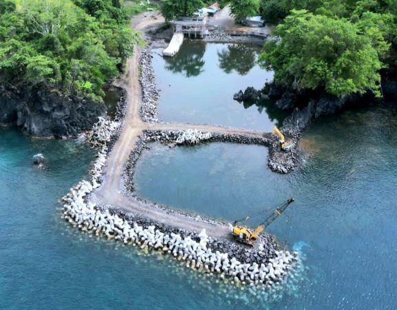 Progres Pekerjaan Dermaha Hiri. (Istimewa)