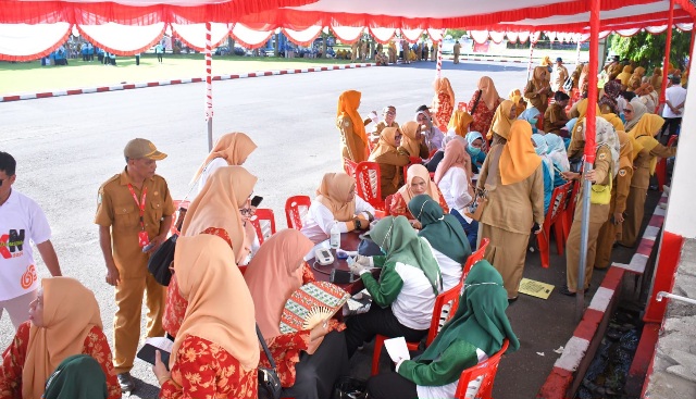 Pemerintah Kota Tidore Kepulauan Menggelar Bakti Sosial berupa Donor Darah dan Screening Penyakit Tidak Menular. (Istimewa)
