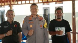 Kapolres Kepulauan Sula AKBP Kodrat Muh Hartanto bersama Ketua KPU dan Ketua Bawaslu Kepulauan Sula. (Rakyatmu)