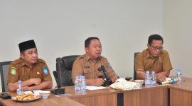 Rapat Koordinasi Persiapan Penyampaian RAPBD di Kantor Bappelitbangda Kota Ternate. (Rakyatmu)