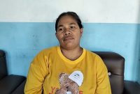 Kepala SD Air Bulan Kabupaten Pulau Taliabu, Safirna Dagasou. (Rakyatmu)