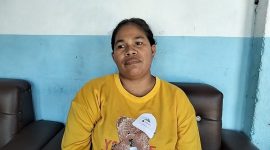 Kepala SD Air Bulan Kabupaten Pulau Taliabu, Safirna Dagasou. (Rakyatmu)