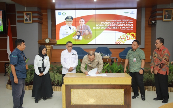 Acara Launching “Pandara Ternate’ di Aula Nuku Kampus II Unkhair Ternate. (Istimewa)