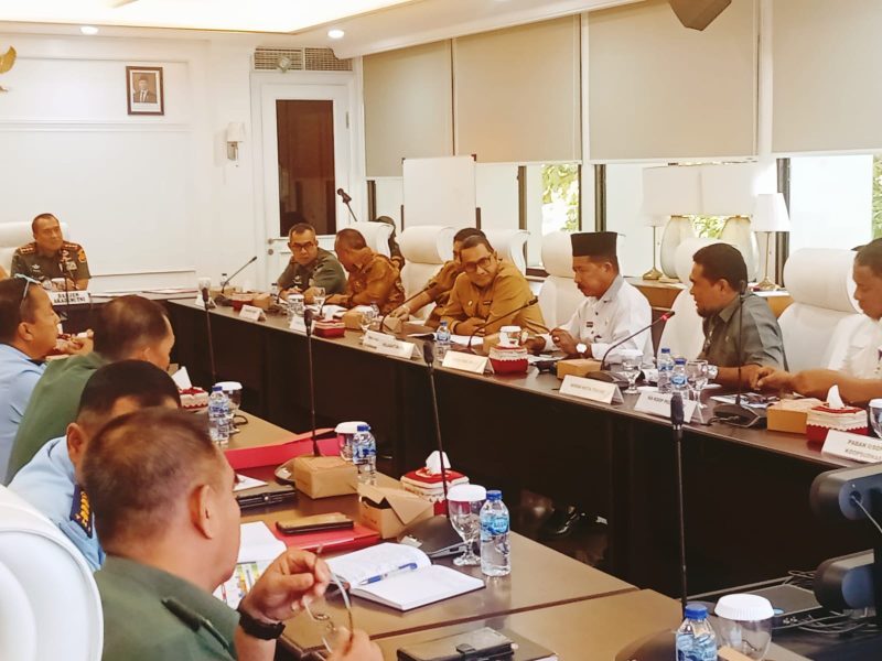 Rapat koordinasi persiapan Latihan Integrasi Taruna Wreda Nusantara (Latsitardanus) ke 45 yang dipimpin oleh Letjen TNI Rudianto Danjen Akademi TNI, di Mako Akademi TNI Cilangkap, Jakarta Timur. (Istimewa)