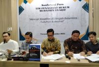 Kuasa hukum terdakwa Muhaimin Syarif. (Tim)