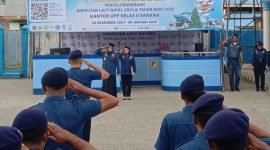 Apel Siaga dan Pembukaan Posko Koordinasi Penyelenggaraan Nataru. (Rakyatmu)