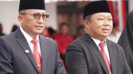 Wali Kota Ternate M. Tauhid Soleman dan Sekretaris Daerah Kota Ternate Rizal Marsaoly. (Ko Edo/Rakyatmu)