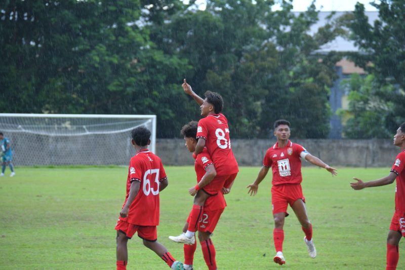 Pemain Malut United U-20 saat melakukan seoebrasi. (Rakyatmu/Istimewa)