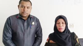 Ketua Komisi III DPRD Pulau Taliabu Budiman L Mayabubun dan Kepala Dinas P3A, Mohrida Donsi. (Rakyatmu)