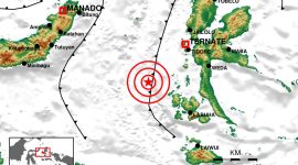 Titik lokasi gempa di Kota Tidore Kepulauan. Foto: BMKG