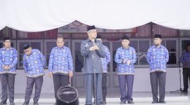 Wali Kota Tidore Kepulauan, Capt. H Ali Ibrahim Pimpin Apel Gabungan. (Dok. Humas for Rakyatmu)