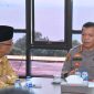 Wali Kota Tidore Kepulauan Capt H.Ali Ibrahim melakukan pertemuan sekaligus silaturahmi dengan Kepala SPN Polda Maluku Utara, Kombes Pol M.P Sitanggang. (Istimewa)