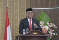 Wali Kota Tidore Kepulauan Terpilih Periode 2025-2030 Muhammad Sinen saat Menyampaikan Sambutan dalam Rapat Paripurna. (Istimewa)