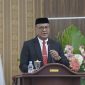 Wali Kota Tidore Kepulauan Terpilih Periode 2025-2030 Muhammad Sinen saat Menyampaikan Sambutan dalam Rapat Paripurna. (Istimewa)