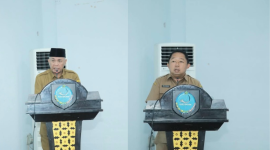 Wakil Wali Kota Ternate Nasri Abubakar dan Sekretaris Rizal Marsaoly. (Rakyatmu)