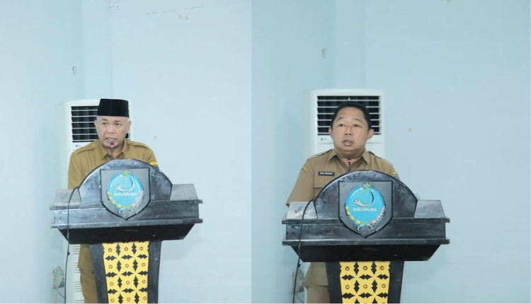 Wakil Wali Kota Ternate Nasri Abubakar dan Sekretaris Rizal Marsaoly. (Rakyatmu)