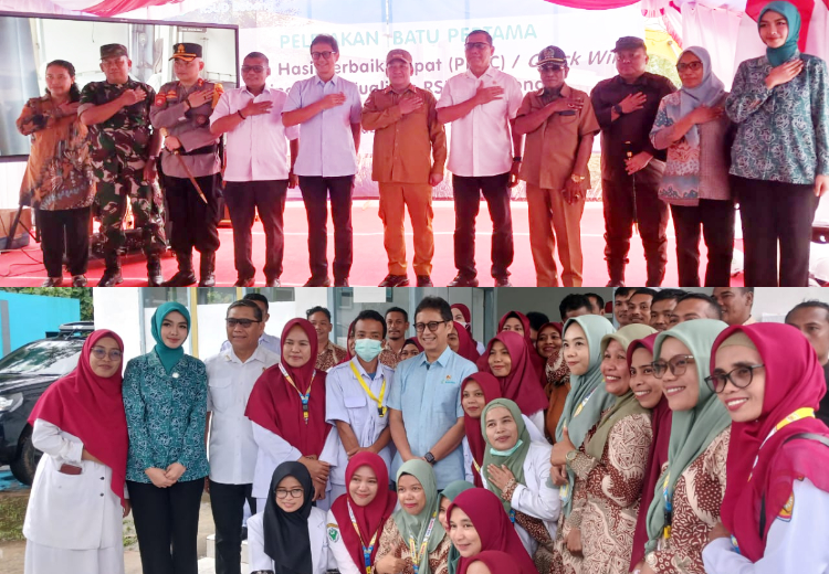 Menteri Kesehatan Budi Gunadi Sadikin Foto Bersama  Setelah Meletakkan Batu Pertama RSUD Bobong, Kabupaten Pulau Taliabu. (Rakyatmu))