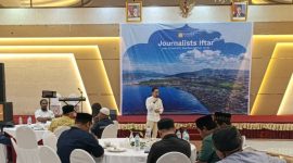 Media Relations Harita Nickel buka puasa bersama jurnalis Maluku Utara di Royal Resto, Ternate. (Rakyatmu)
