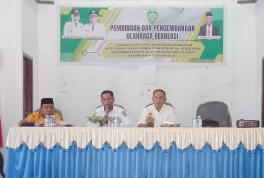 Dispora Kabupaten Kepulauan Sula Gelar Pembinaan dan Pengembangan Olahraga Rekreasi. (Rakyatmu)