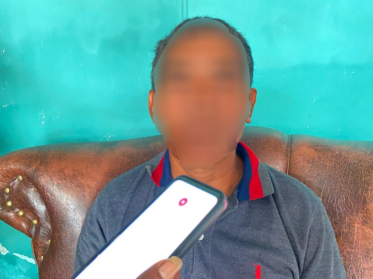 Korban yang dianiaya oknum Pegawai Dishub Kabupaten Kepulauan Sula. (Rakyatmu)