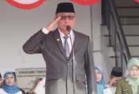 Wali Kota Ternate M. Tauhid Soleman Pimpin Upacara HUT Ke-26 Pemkot Ternate. 