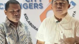 Sekretaris Daerah Kota Ternate Rizal Marsaoly Didampingi Kadispora Hadiri Acara Youth City Changers, Kota Surabaya. (RM)