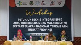 Workshop Petunjuk Teknis Integrasi AIDS, Tuberkulosis, dan Malaria di Batik Hotel, Kota Ternate. (Istimewa) 