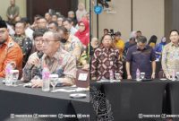 Wali Kota Ternate M. Tauhid Soleman Didampingi Sekretaris Daerah Rizal Marsaoly Hadiri Forum Kepala Daerah   di Gamalama Ballroom Bela Hotel. (RM)