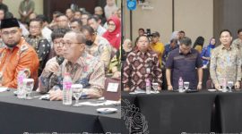 Wali Kota Ternate M. Tauhid Soleman Didampingi Sekretaris Daerah Rizal Marsaoly Hadiri Forum Kepala Daerah   di Gamalama Ballroom Bela Hotel. (RM)