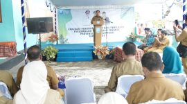 Sekda Kota Ternate, Dr. Rizal Marsaoly saat Membuka Lomba Kelurahan Tingkat Provinsi Maluku Utara di Kantor Lurah Takome. (Humas for Rakyatmu)