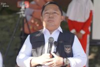 Sekda Kota Ternate, Dr. Rizal Marsaoly saat Memberi Sambutan di Kegiatan Pagi Ceria 