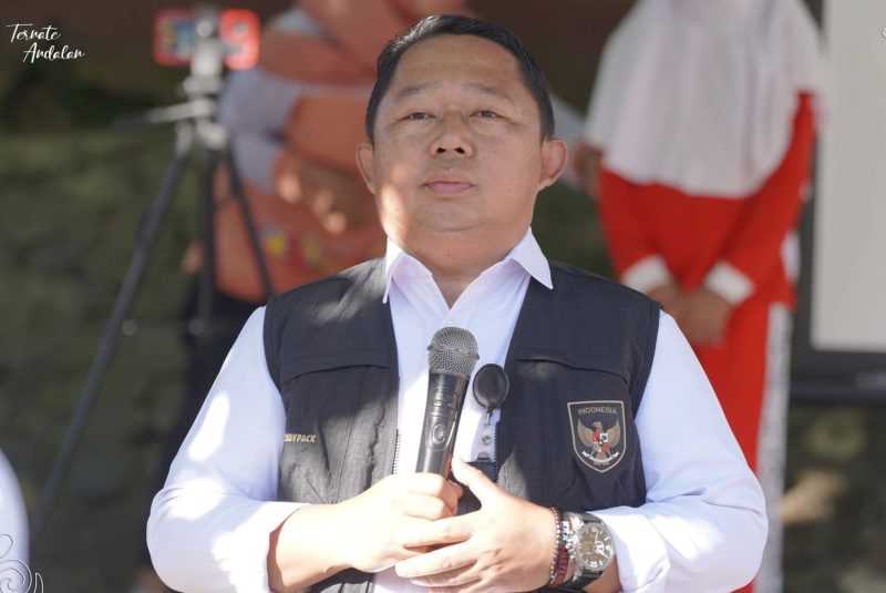 Sekda Kota Ternate, Dr. Rizal Marsaoly saat Memberi Sambutan di Kegiatan Pagi Ceria 