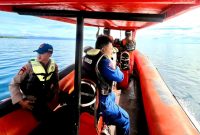 Pos SAR Tobelo saat Melakukan Pencarian Km Cahaya Timur 02 yang Dilaporkan Terbalik