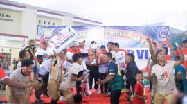 Nuisuya Fc Merayakan Juara 1 pada Turnamen Mini Soccer Kapolres Cup VIII Tahun 2025. (Rakyatmu)