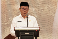 Plt. Kepala Bappelitbangda Kota Ternate, Taufik Jauhar saat Menyampaikan Laporan di Forum Perangkat Daerah dan Musrenbang RKPD.