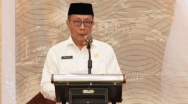 Plt. Kepala Bappelitbangda Kota Ternate, Taufik Jauhar saat Menyampaikan Laporan di Forum Perangkat Daerah dan Musrenbang RKPD.