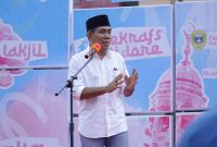 Wakil Wali Kota Tidore Kepulauan Ahmad Laiman saat memberikan sambutan sekaligus membuka event Tiba-Tiba Ramadhan. (Istimewa)