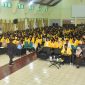 Sekda Kota Ternate Rizal Marsaoly saat Memaparkan Materi kepada Mahasiswa Unkhair.   