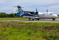 Trigana Air di Bandara Emalamo. (Istimewa)