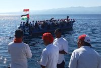 Massa dari kubu Presidum Rakyat Tidore bertolak ke Sofifi. (Dok Istimewa)