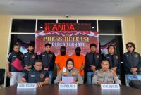 Konferensi Pers Polres Ternate Terkait Dugaan Kasus Pencurian 4 Unit Sepeda Motor. (Rakyatmu)