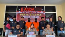 Konferensi Pers Polres Ternate Terkait Dugaan Kasus Pencurian 4 Unit Sepeda Motor. (Rakyatmu)