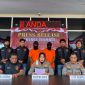 Konferensi Pers Polres Ternate Terkait Dugaan Kasus Pencurian 4 Unit Sepeda Motor. (Rakyatmu)