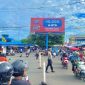 Satlantas Polres Kota Ternate saat Melakukan Penertiban Parkir Liar di Pasar Buah dan Barito. (Rakyatmu)