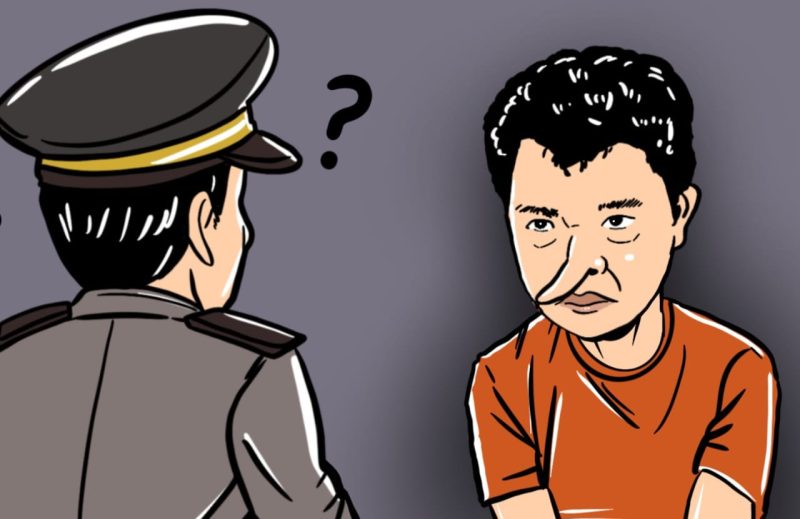 Ilustrasi Pelaku Membohongi Polisi. (Istimewa/Rakyatmu)