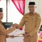 Alwan Lakoko Terima Jabatan Baru Sebagai Camat Mangoli Utara di Acara Sertijab. (Rakyatmu)