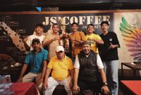 Tim Safat di acara ramah tamah usai meraih juara II pada Turnamen Doin Cup XI cabang olahraga bola voli. (rakyatmu) 