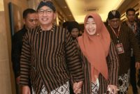 Wali Kota Ternate, Dr. M. Tauhid Soleman bersama Ketua TP-PKK Kota Ternate, Marliza Tauhid, menghadiri pembukaan Rakernas XI JKPI di Hotel Tentrem, Yogyakarta. (istimewa/rakyatmu)